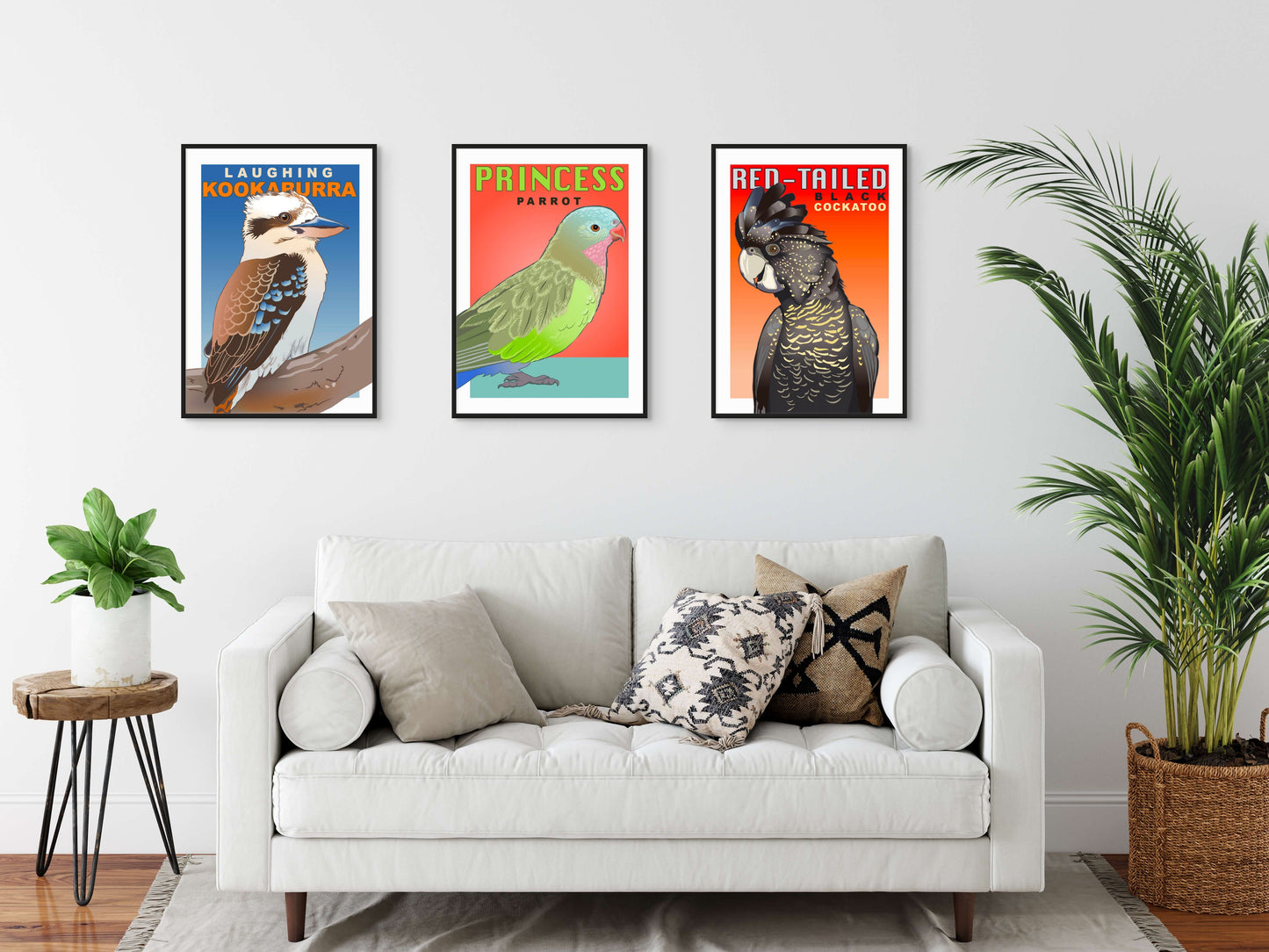 Princess Parrot Retro Australian Bird Poster