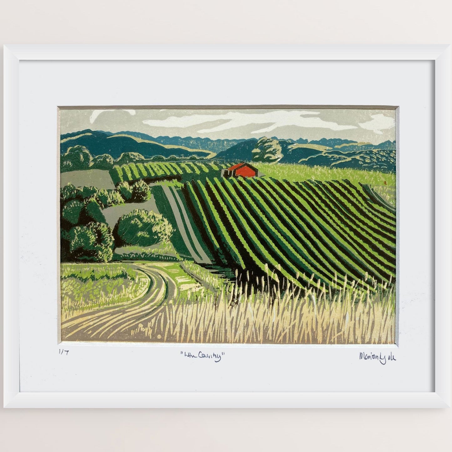 "Wine Country" Victorian vineyard landscape