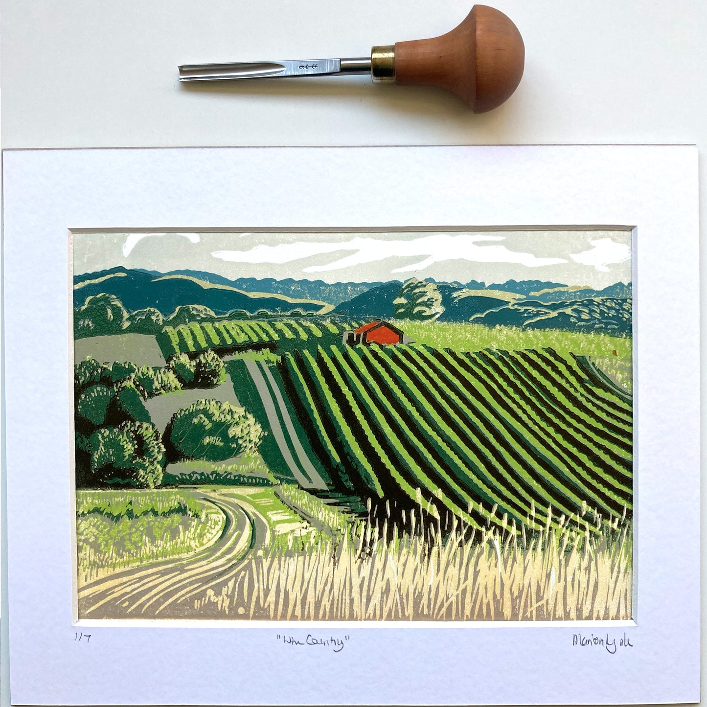 "Wine Country" Victorian vineyard landscape