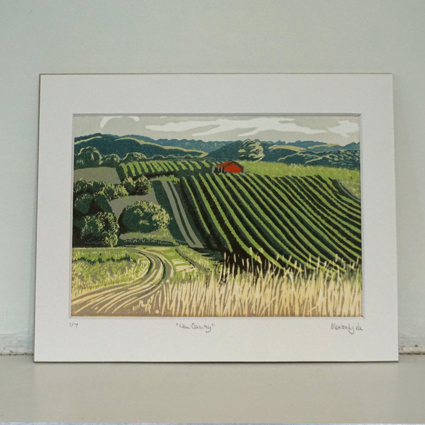 "Wine Country" Victorian vineyard landscape